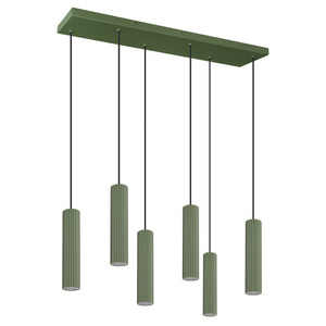 Lampa wisząca IVAR 6L zielona oliwka LED 4000K