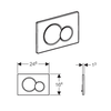 GEBERIT SIGMA01 przycisk spłukujący, Dual flush, biały połysk