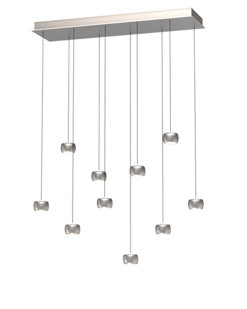 7039-1003 Lampa wisząca dziesiątka QUIBERON nikiel szampański