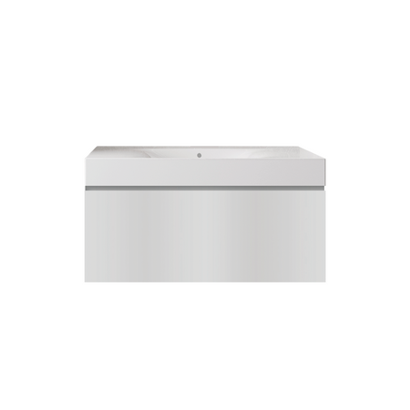 Zestaw DES Umywalka bez otworu & Szafka UNO Joy podumywalkowa podwieszana 100 biała