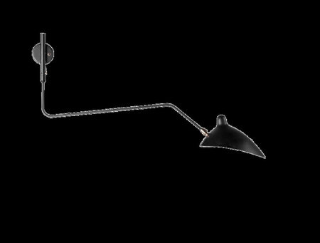 Lampa ścienna CRANE-1W 99 cm - loftowy kinkiet, czarny