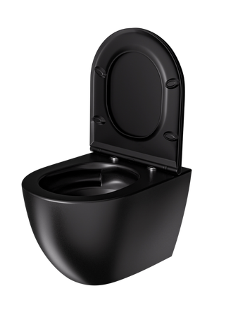 Miska WC VORTEX z deską czarny mat CANEO TR2196DF-U18