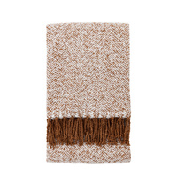 Herringbone Faux Mohair Throw Tan 1300x1800mm