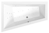 TRIANGL L wanna z hydromasażem, 180x120x50cm, Attraction Hydro-Air, chrom