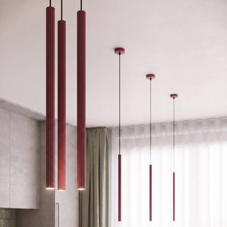 Lampa wisząca ARCHE 3P burgund
