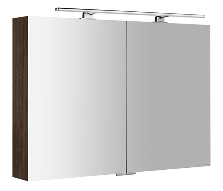 MIRRÓ szafka z lustrem z oświetleniem LED, 100x70x16cm, sosna rustykalna