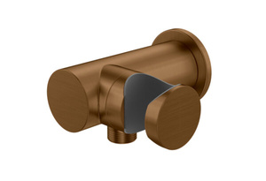 Axel Brushed Copper uchwyt słuchawkowy z przyłączem wody