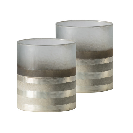 Poll Candle Holder Champagne (2pk) 105x105x120mm