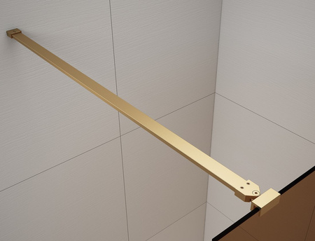 ESCA GOLD MATT jednoczęściowa kabina przysznicowa Walk-In, szkło Marron, 1000 mm