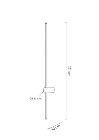 MOOSEE zestaw 2 lamp ściennych OMBRE 120  czarny