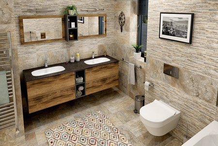 TREOS szafka umywalkowa 110x53x50,5cm, czarny mat