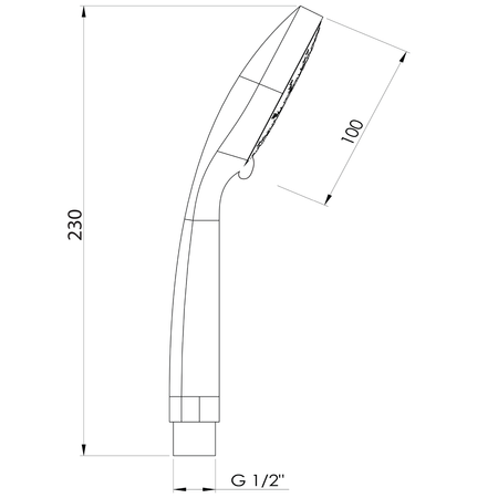 Sluchawka prysznicowa z masażem, 3 funkcje, średnica 100mm, ABS/chrom