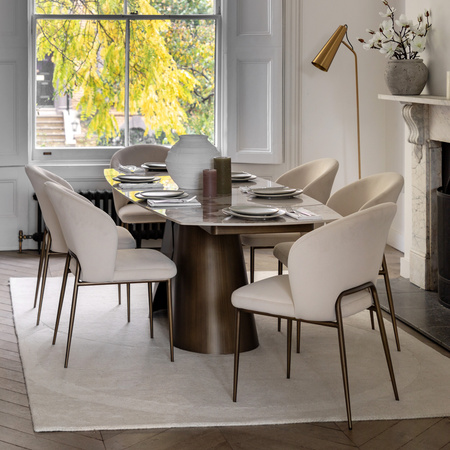 Bresso Dining Table Bronze 1600/2400x900x760mm