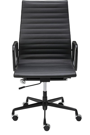 Fotel biurowy AERON PRESTIGE PLUS czarny - skóra naturalna, aluminium