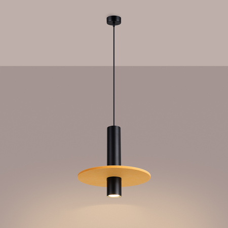 Lampa wisząca PELTA 1 czarna/żółta