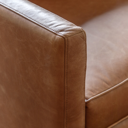 Osborne 2 Seater Sofa Vintage Brown Leather