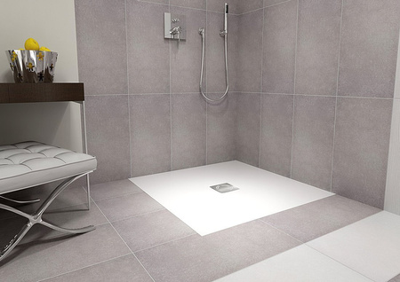 FLEXIA brodzik kompozytowy z możliwością docinania 100x90cm, biały mat