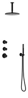 Silhouet HS2 Podtynkowy termostatyczny zestaw prysznicowy matowa czerń