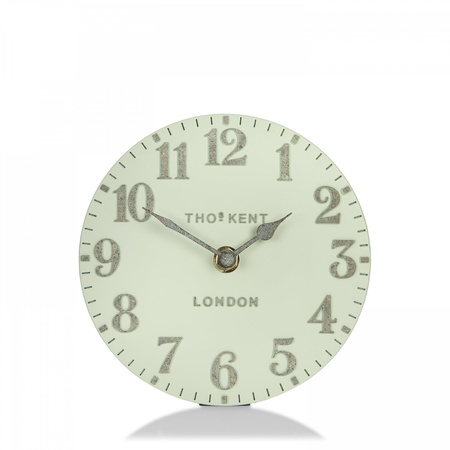 Arabic Mantel Clock Pearl Green 6in
