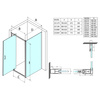 SIGMA SIMPLY kabina prysznicowa 800x800mm, drzwi obrotowe, L/P, szkło czyste