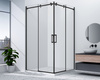 DRAGON BLACK kabina prysznicowa 800x800mm, wejście z rogu