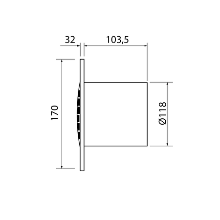 B-12 PLUS wentylator łazienkowy, 20W, wylot 120mm, biały
