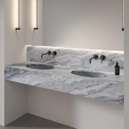 SHELL M+ umywalka podblatowa, 48 x 31 cm, ash grey mat