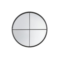 Frida Round Mirror Black 600 x 40 x 600 mm