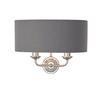 Highclere 2 Wall Light Nickel & Charcoal