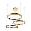 Lampa wisząca CIRCLE 3 80+80+80 cm - LED, ring złoty połysk na 1 podsufitce
