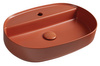 INFINITY OVAL umywalka ceramiczna nablatowa, 60x40cm, terracotta