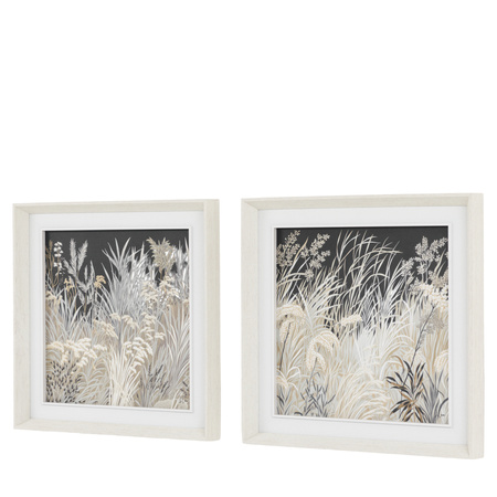 Obraz w ramie „Evening Peace” – biały, 30,5 × 3,2 × 30,5 cm, zestaw 2 szt.