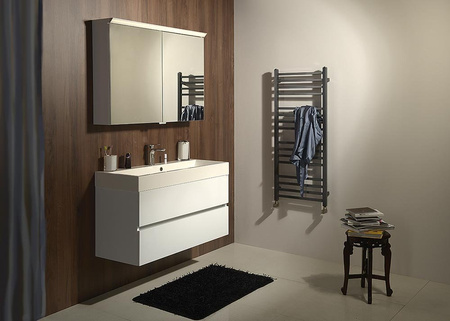 LARGO szafka umywalkowa, 99x50x41cm, biała połysk