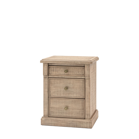 Vancouver 3 Drawer Bedside 520x450x650mm