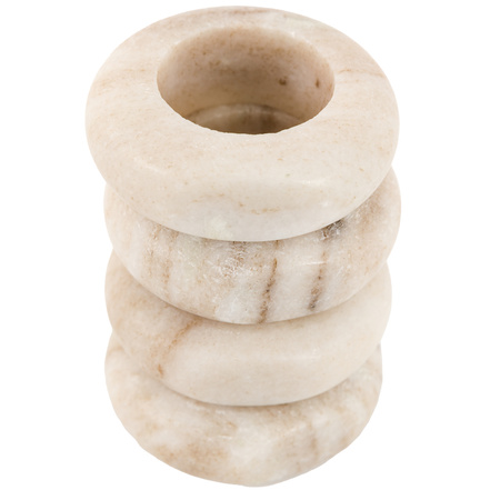Novi Napkin Rings Set of 4 Beige Marble 58x58x20mm