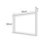 SORT lustro z oświetleniem LED 60x80cm, czarny mat