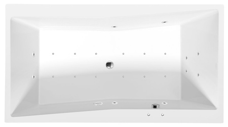 QUEST wanna z hydromasażem, 180x100x49cm, Active Hydro-Air, chrom