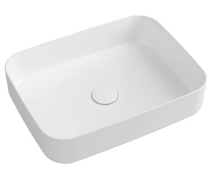 INFINITY RECTANGLE umywalka ceramiczna nablatowa 50x36cm, biała