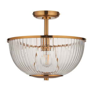 Lampa sufitowa Somerset – mosiądz vintage, 35 × 35 × 30 cm