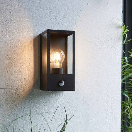 Oxford Outdoor PIR 1 Wall Light Black