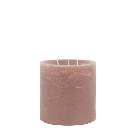 Pillar Candle Rustic Taupe 150x150x150mm