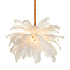 Lampa wisząca EMU 100 cm - pióra białe