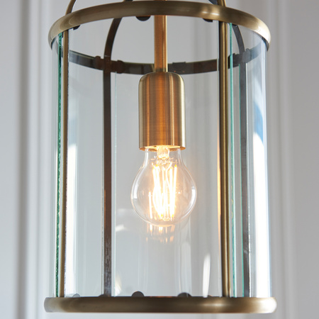 Lambeth Pendant Light Antique Brass