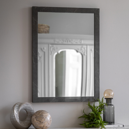 Romano Rectangle Mirror Marbled Grey 570x770mm