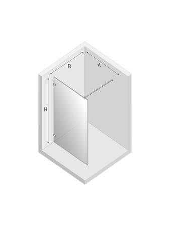 NZ4 Kabina prysznicowa AVEXA NICKEL BRUSHED walk-in 50x200 szkło czyste 6mm Active Shield 2.0 RAMKA ALU