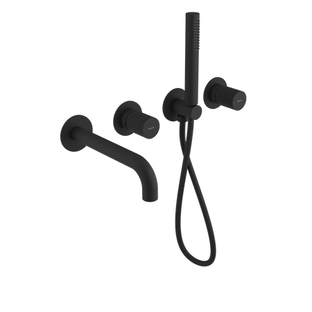 ULTRATAP bateria wannowa podtynkowa, kompletna, 2 wyjścia, czarny mat