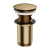korek klik-klak do umywalki z przelewem, brąz antyczny szczotkowany