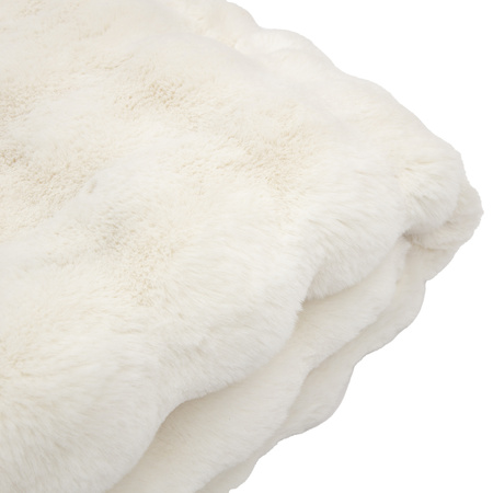 Marshmallow Rabbit Faux Fur Throw Crm 1300x1700mm
