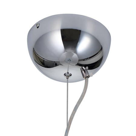 Lampa wisząca DOME nowoczesna, geometryczna z chromowanymi detalami 80 cm