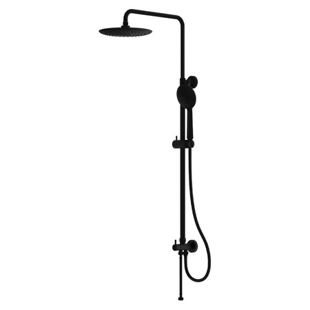 Zestaw prysznicowy z deszczownicą bez baterii Orion Matt Black